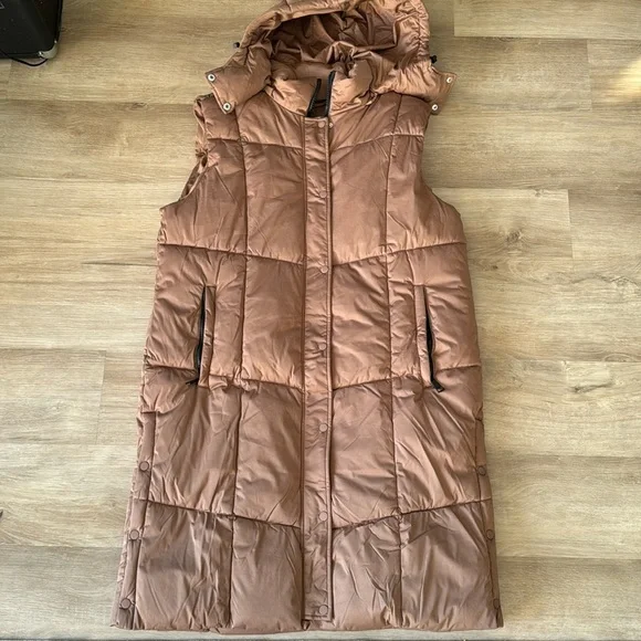 Avec Les Filles Women's Quilted Longline Puffer Vest Sz XL - Picture 2 of 14